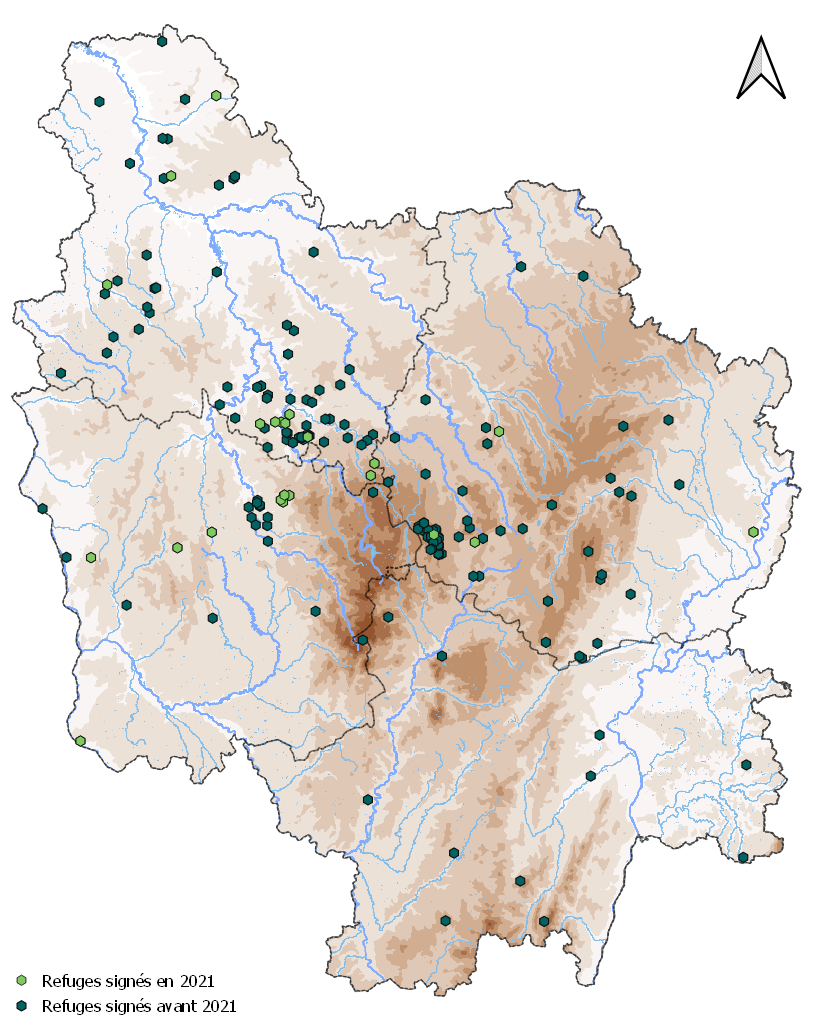 Cartographie des Refuges Mares © BBF